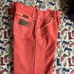 Girls Wrangler Coral Dyed Jeans size 12 Rodeo Queen-Princess